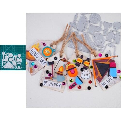 Winter Cabin Heating Boots Outdoor Forest Survive Telescope Metal Cutting Dies For Diy Album Paper Card Handmade Gift Decorative