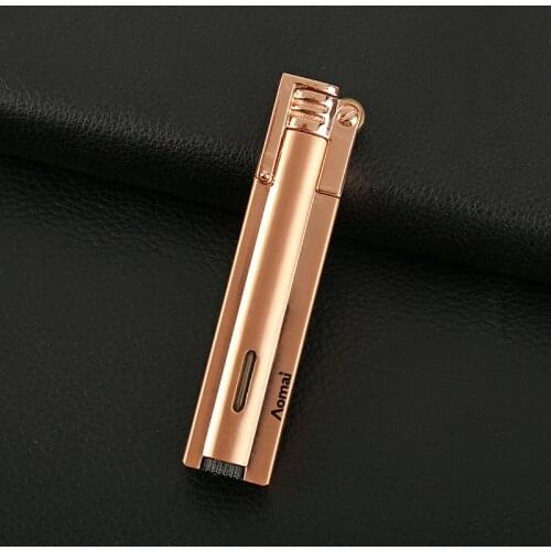Grinding Wheel Blue Flame Torch Windproof Personalized Fashion Mens Lighter Visible Gas Window Turbo Lighter Smoking Ggadgets
