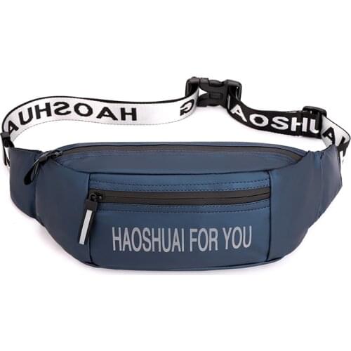New Fashion Letter Waist Bags For Men Casual Nylon Waist Packs Unisex Belt Bag Fanny Pack Travel Storage Chest Shoulder Bags