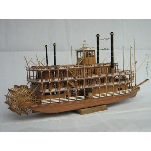 Sailboat model assembly kit 1:100 MISSISSIPPI 1870 Steam paddle steamer model building kits