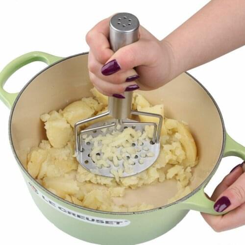 Stainless Steel Potato Masher / Pusher Smooth Mashed Potatoes Fruit Vegetable Tools Press Crusher
