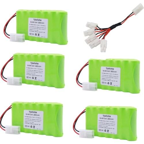 8.4v 2800mah Ni-MH Battery with Cable set For Rc toy Car Boat Gun Tank Train Robot Parts NIMH AA 8.4v NI-MH Battery Pack