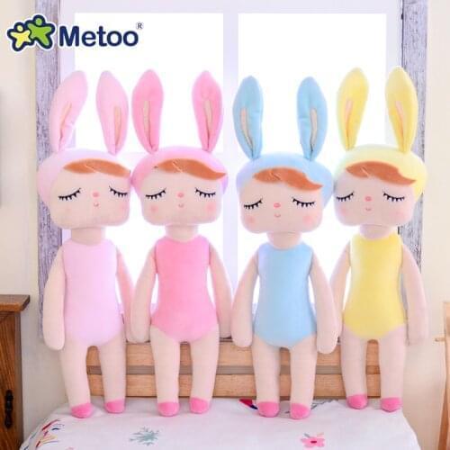 Metoo Dressing Dolls Newest Plush&Stuffed Sweet Rabbit Cute Animals For Kids Toys Angela Doll For Girls Birthday Christmas Gift