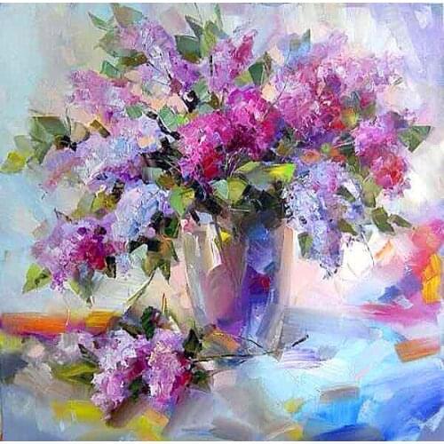 NEW Counted Cross Stitch Kits Needlework Embroidery - 14 ct Aida DMC Color DIY Arts Home Decor - Flowers 11