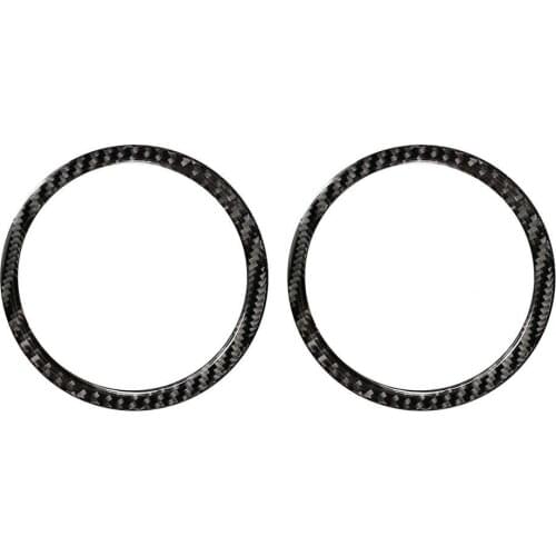 2Pcs Speaker Trim Cover Wear-resistant Ring Self-adhesive Carbon Fiber Door Speaker Panel Trim for BMW G01 G02 X3 X4 Series