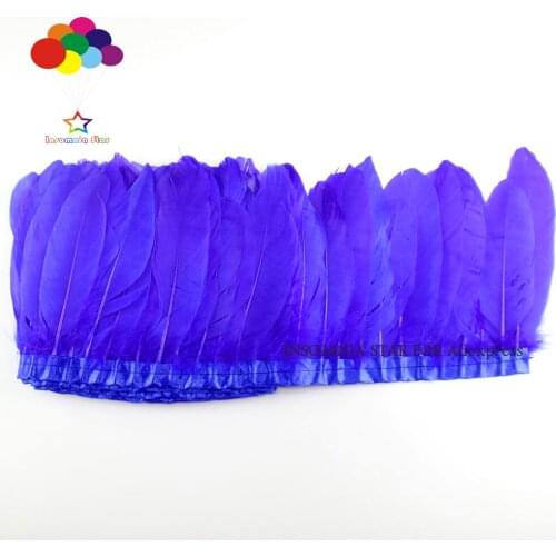 Sapphire Goose Pallet Parried Dyed Feather Trim Headdress Dress Party Craft 2M