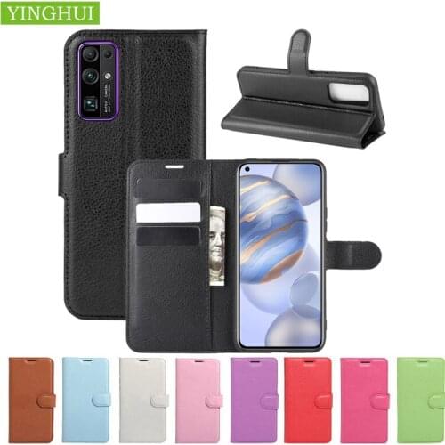 Litchi Texture Phone Case For Huawei Honor Play 4T Pro Cover Wallet PU Leather Case Flip Cover For Honor 30 Pro 30S phone Case