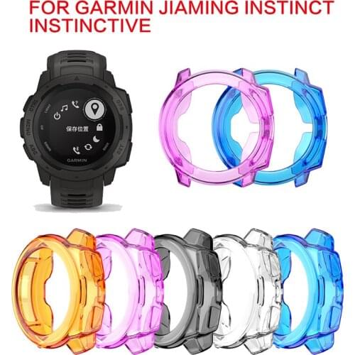 Protection Case For Garmin Jiaming Instinct Instinctive Smart Watch Protector Frame Soft Crystal Clear TPU Case Cover Accessorie