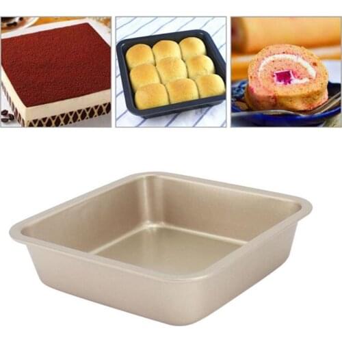 Kapmore 1pc Cake Baking Pan Square Non-Stick Carbon Steel Cake Baking Tray Bread Cake Baking Mold Baking Tool For Kitchen