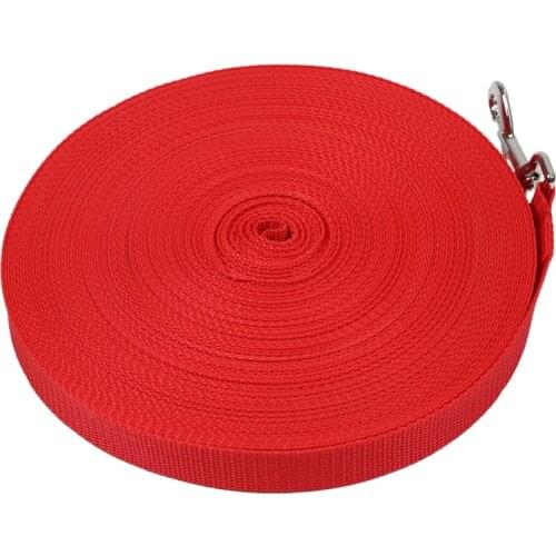 100ft 30.5 Meters Long Pet Dog Horse Training Leads Lunge Webbing Lead Rope Red