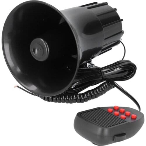 12V 100W 7 Tone Car Truck Speaker with Mic PA System Warning Alarm Police Fire Siren Horn Loud Sound 120Db