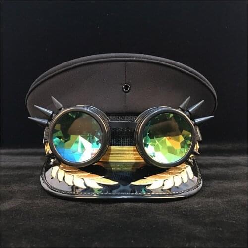 16 Stlye SteamPunk Germany Officer Visor Cap Army Hat Cortical Military Hats Police Cap Cosplay Halloween Size S M L XL XXL