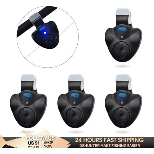 2/3/4Pcs Fishing Fish Bite Alarm Electronic Buzzer on Fishing Rod with Fishing Alarms Loud Siren Daytime Night Indicator