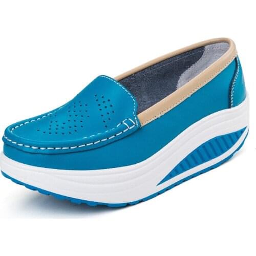 2021 New Summer Women Sandals Platform Wedges White Hollow Out Comfortable Breathable Swing Peep Toe Casual Shoes Sneakers PW085