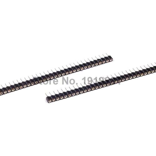 25pcs 1x40 Pin 2.54 Round Female Pin Header Connector