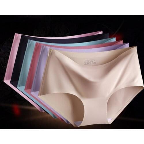 3Pcs/Set Large Size XXL Seamless Women Panties Mid-waist Ladies Sexy Briefs Female Breathable Underwear Cotton Crotch Lingerie