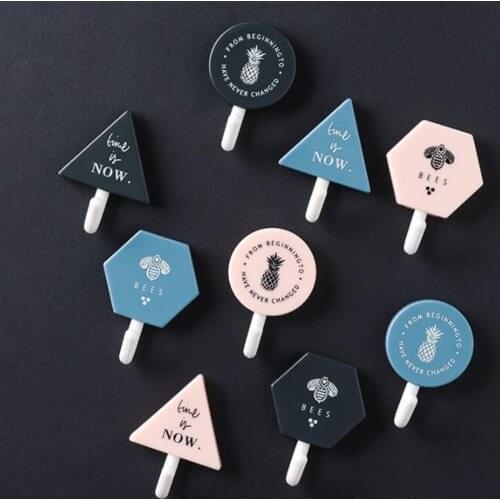 3Pcs Practical Nordic Style Wall Hook Towel Rack Sundries Car Interior Hook Key Hanger Wall Stickers Holder Wall Kitchen Tools