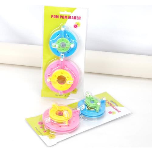 8pcs/lot Pompon Handcraft Knitting Tools 4 Size Round Pompom Marker Ball Random Color DIY Weave Needle Arts Craft Sewing Tools