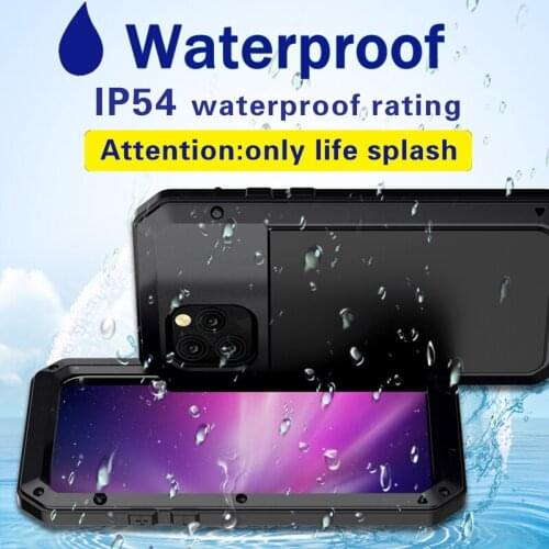 Armor Aluminum Metal Case For iPhone 11 12 Pro Max Case Tempered Glass Shockproof Cover For iPhone 6 7 8 Plus X XR XS MAX Coque