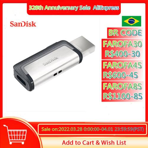 SanDisk Type-C OTG USB 3.1 SDDDC2 Dual OTG Pen Drive Flash Drive 256GB 128GB 64GB High Speed 150MB/S For PC/Android Phone