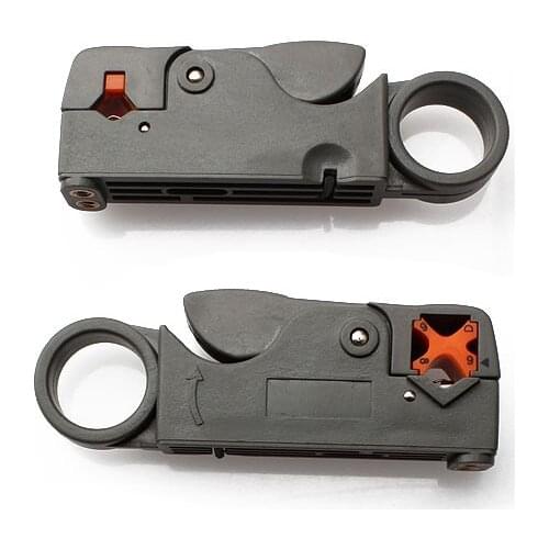 Coax Coaxial Cable Cutter Tool RG58 RG59 RG6 High Impact Material Wire Stripper Household Adjustable Wire Stripper Double Blade