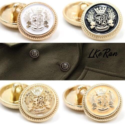 Classic 5pcs 15/20/25mm Enamel Metal Buttons for Sewing Jacket Blazer Sweaters garment accessories DIY materials Free shipping