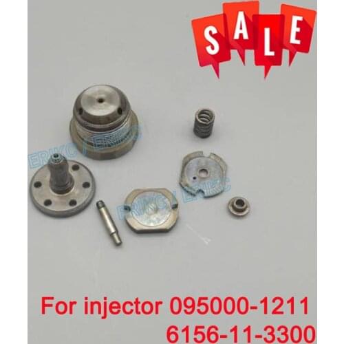 Common Rail Injector Repair Kits 095000-1210 Auto Replacements Valve Plate, Spring, Gasket, Screw Nut for KOMATSU 6156-11-3300