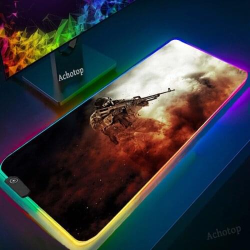 Tarkov Escape From Tarkov Slipmat for Mouse Mat LED Computer with Cable Gloway Mouse Pad Gamer Desktop Carpets Mousepad RGB Pc