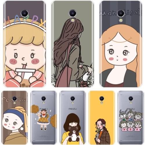 Kpop Girl Cute Art Back Cover For Meizu M2 M3 M5 M6 Note Soft Phone Case Silicone For Meizu M2 M3 M3S M5 M5C M5S M6 M6S M6T