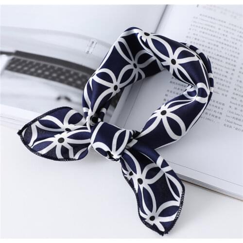 Square scarf women silk neck scarfs fashion Print Foulard hair band lady Head Kerchief Bandana Scarves 2020 New