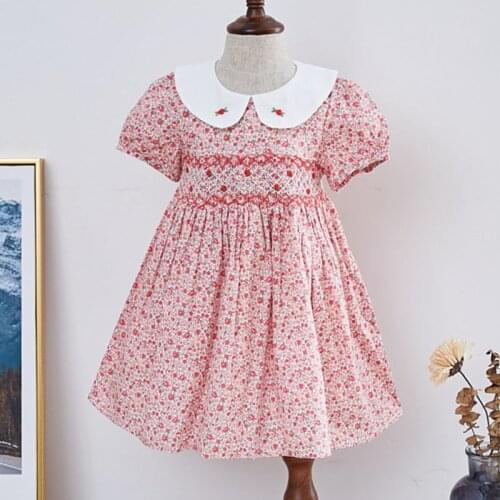Summer Kids Girl Short Sleeve Printing Dress Cute Infant Baby Girl Newborn Sweet Dress Clothes Baby Girl Dress