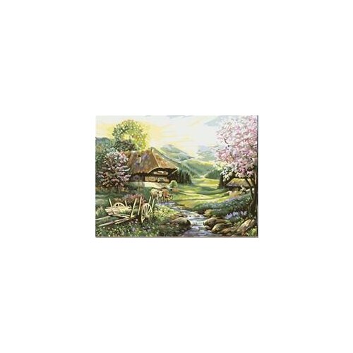 MaHuaf-W1065 Surge of spring scenery Framed Acrylic Paint by Number kit 40x50cm hand painted painting by numbers