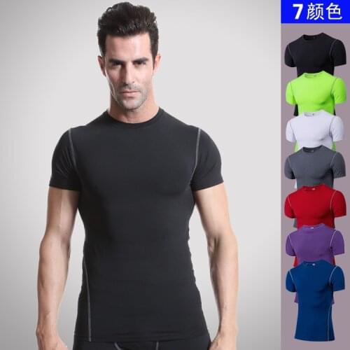 Brand 2020 Quick Dry Compression Shirt Mens Short Sleeve T-Shirts Fitness Tight workout Jersey Gyms tops Sportswear clothing