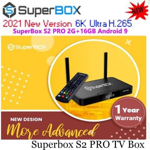 Latest Superbox S2 Pro Android box 9.0 2+16GB 6k TV box american canadian latin Mexico america latina s1 pro updated version L