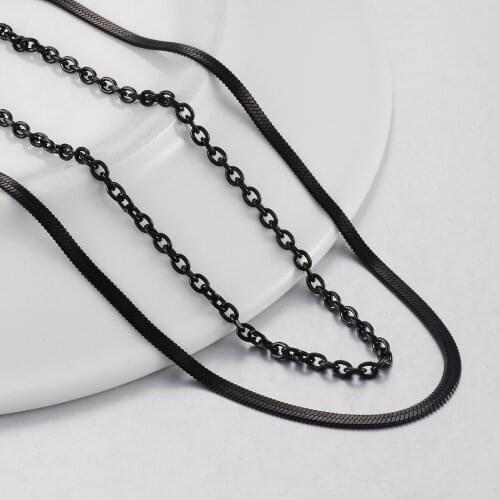 New Fashion Popular Black Necklace Men And Women Hip-Hop Dark Style Classic Jewelry