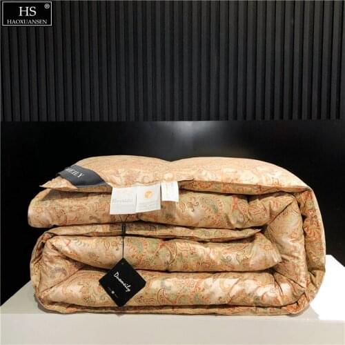 Goose Down Quilt Comforter Duvet Filling Power 800 Combed Cotton OEKO-TEX Certified Colorful Paisley Indelible Digital Printing