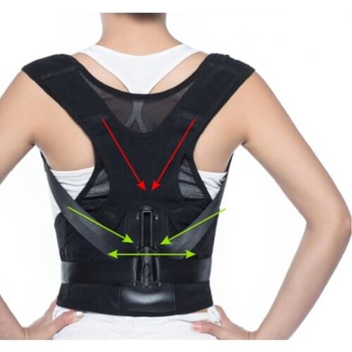 Posture Correction Belt Shoulder Waist Corrector Adjustable Adult Nylon Bone Protection Braces Black S M L XL XXL XXXL babaka
