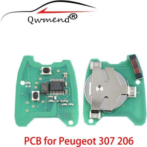 QWMEND Car Remote Key Electronic Board Plate for Peugeot 307 Smart Car Key PCB for Citroen C2 C3 Pluriel
