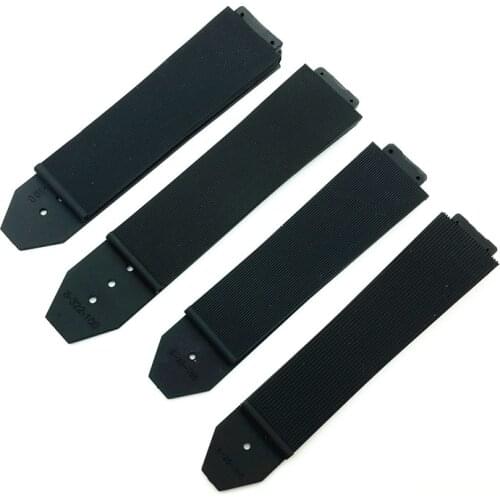 Luxury Convex Silicone Rubber Watchband 23x15mm 21x15mm 25x19mm 25x17mm for Hublot strap Watch Band Wrist Belt Bracelet Logo on
