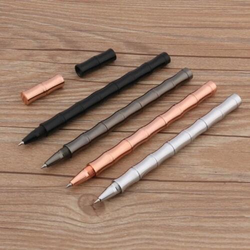 Bamboo festival Trim Rollerball Pen brass Lacquered With golden silver rose golden Stationery Office school supplies Writing