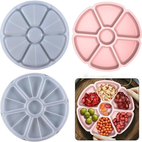 DIY Crystal Epoxy Mold Creative Petal Fruit Storage Tray Nut Plate Silicone Mold Handmade Craft Resin Mould