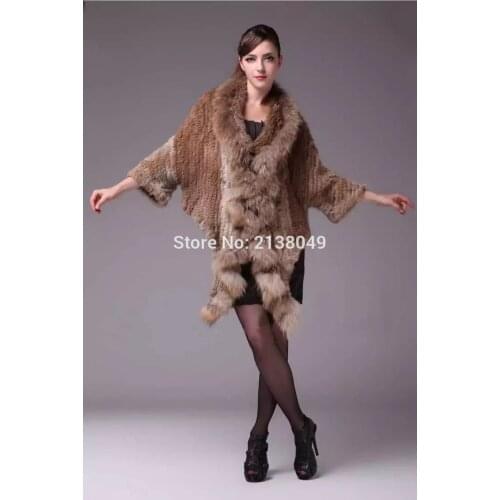 SF0140 Hand Made Genuine quality Rabbit Fur Jacket Knitting Fur Coat Real Fur Coat Jackets