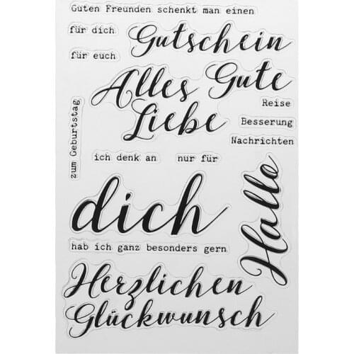 Letter Number DIY Silicone Clear Stamp Cling Seal Scrapbook Embossing Album Hot