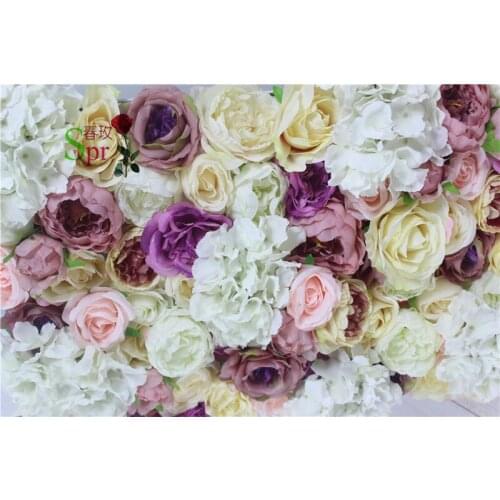 SPR new design 10pcs/lot high quality 3D flower wall wedding backdrop artificial rose hydrangea flower arrangements