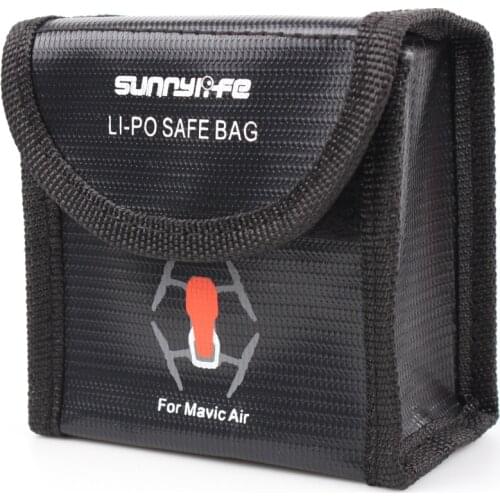 Sunnylife Heat-Resistance Explosion-Proof Lipo Battery Safe Safety Guard Bag Pouch Charging Storage Holder for Mavic Air