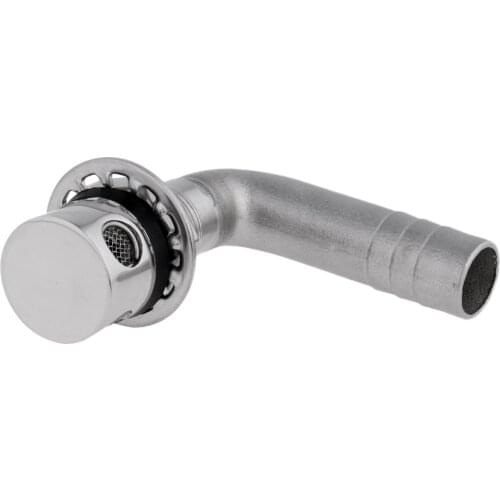 Stainless Steel 90° Bend Fuel Breather Vent 3/5" - Boat/ Truck/ Car Gas Tank