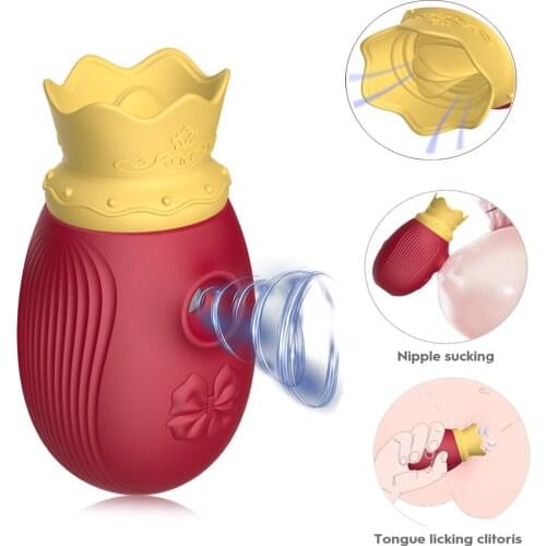 Sucking Vibrator for Women Nipple Sucker Suction Tongue Vibrator Female Clitoris Stimulator Sex Pussy licking Toys For Couples
