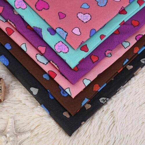 100*150cm Heart-shaped Printed Fabric DIY Sewing Tablecloth and Apron Materials Sofa Furniture Upholstery Cloth