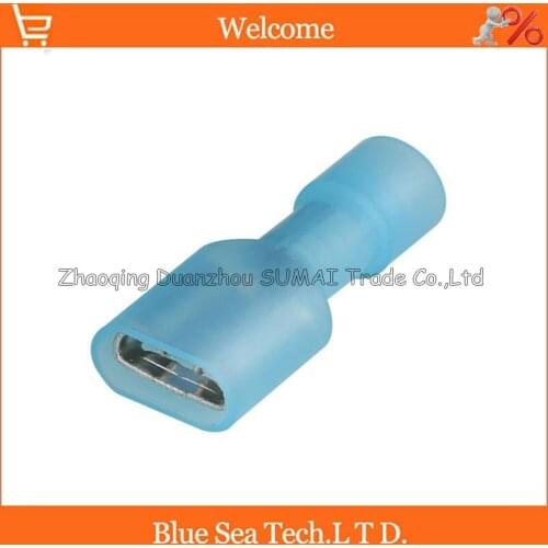 200pcs/lot FDFN2-250 Blue Female cold-pressed terminal Insulated Terminal For 1.5-2.5mm2,16-14 AWG Wire 15A