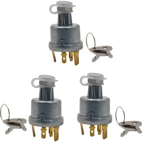 3x 12V/24V Metal Tractor 4 Position Ignition Switch for Lucas 35670 128SA
